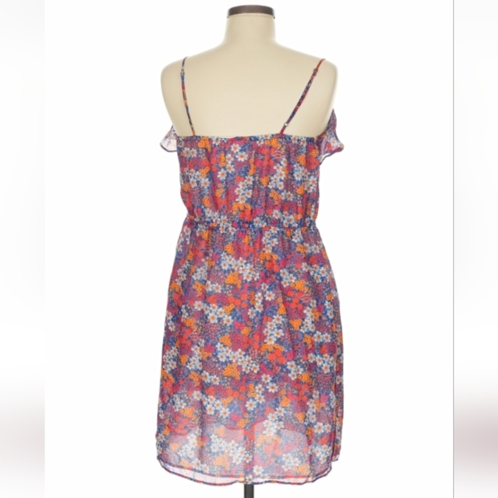 Shoshanna Silk Floral Ruffle Mini Dress Size 8 - Picture 5 of 12